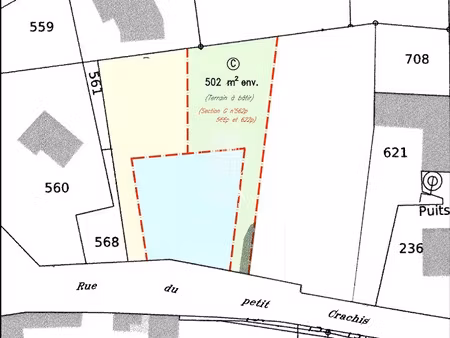 vente terrain à batir 502 m² à ferrières-en-gâtinais (45210)  55 000 €