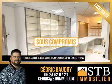 locaux de 165m2 à usage de bureaux au coeur de privas