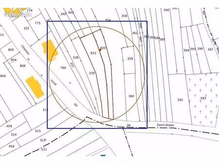 terrain 622 m² cheminon