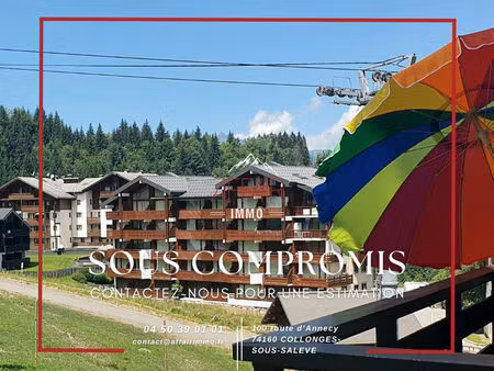 vente appartement 2 pièces 31 m² morillon (74440)