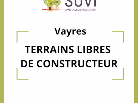 vente terrain 449 m² à vayres (33870)  118 000 €