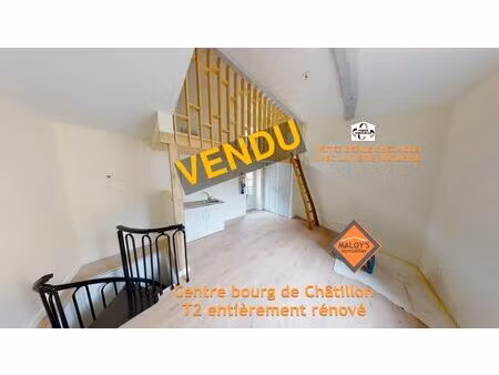 vente appartement 2 pièces 41 m² lozanne (69380)