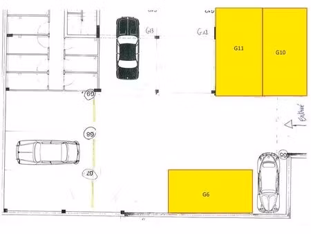 lot de 3 emplacements de parking