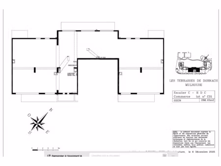 local commercial a louer de 287 m² a mulhouse