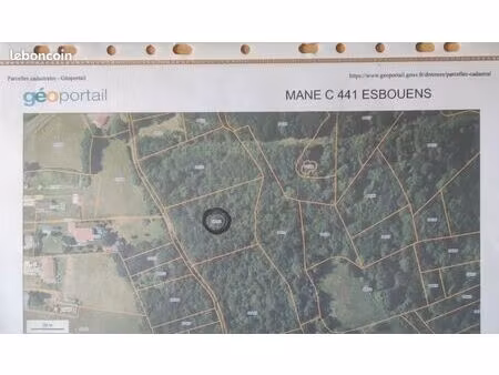 terrain avec bois sur pied 4840 m2