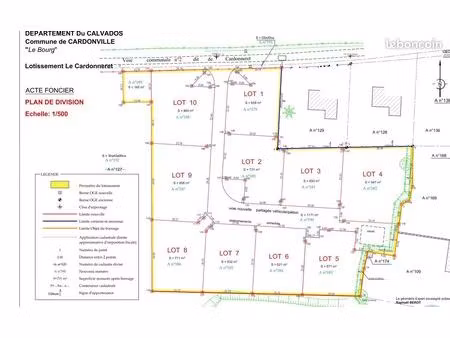 terrain 602 m² cardonville