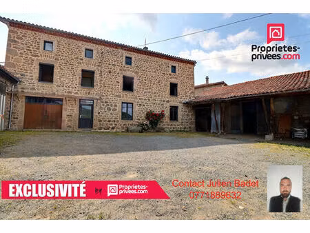 ancien corp de ferme saint bonnet le courreau 10 pièce(s) +/-180 m2 avec source  terrain e