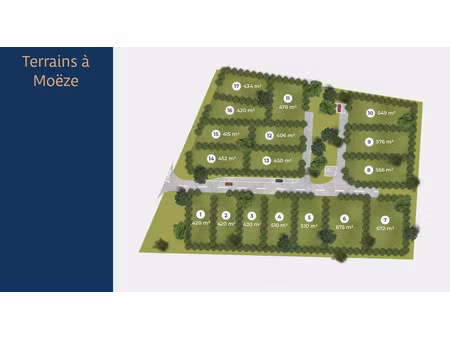 vente terrain 510 m² moëze (17780)