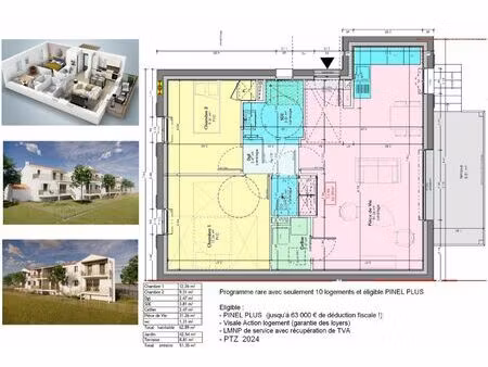 vente appartement 3 pièces 63 m² barbâtre (85630)