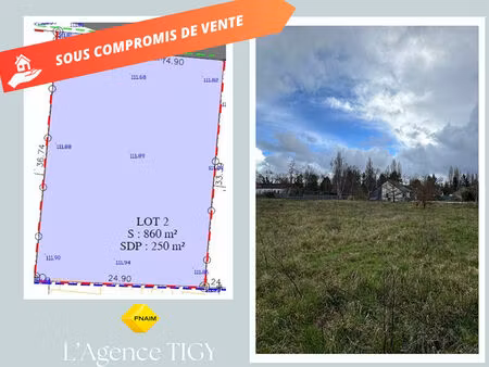 a vendre terrain sur la commune de tigy