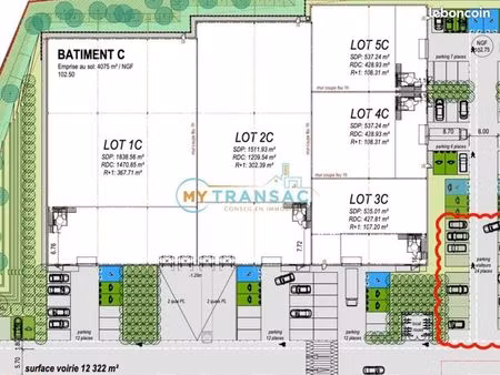 local d'activité 1 512 m²