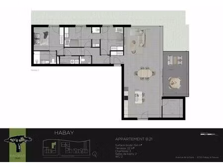 vente - appartement habay-la-neuve