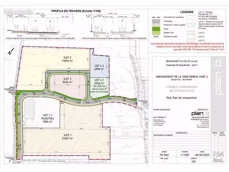 terrains à bâtir pour activités  commerces boreal beaurains 62