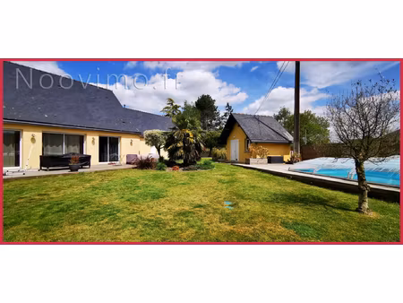 vente maison plain pied 4 chambres et bureau avec piscine et double garage sur terrain de 