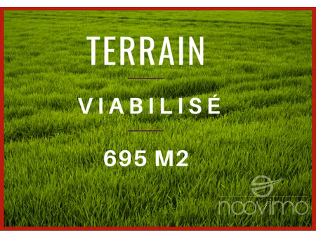 vente terrain à bâtir viabilisé 695m2