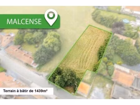 terrain à bâtir de 1439m² à la malcense ! produit rare a la