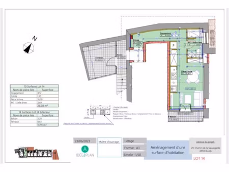 vente appartement 2 pièces 29 m² à ecully (69130)  184 800 €