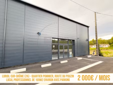 local professionnel de 169m2 environ sur la route du pouzin
