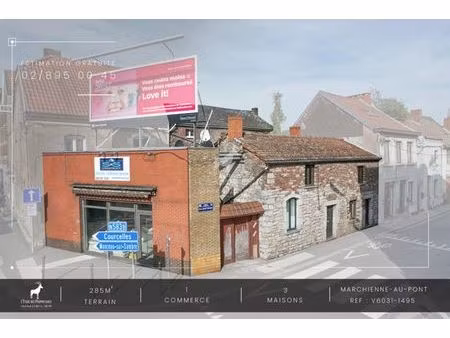 lot de 2 maison et immeuble commercial à marchienne-au-pont