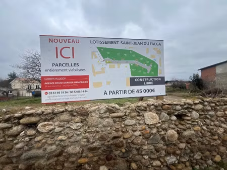 vente terrain 433 m² saint-jean-du-falga (09100)