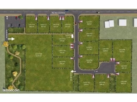 terrain 510 m² clenay