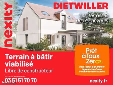terrain constructible à dietwiller  de 501 m2  près de mulhouse et de bâle
