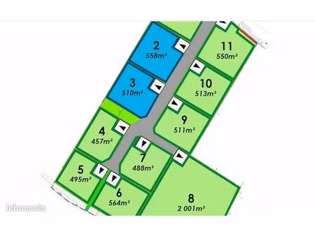terrain à bâtir de 557 m² pour construction d'une maison neuve