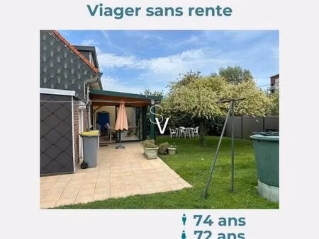 viager sans rente - maison t4 de 96 m2 avec parking - monsieur 74 ans  madame 72 ans