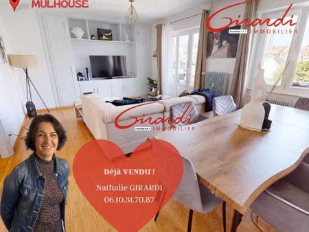 mulhouse salengro  4 pièces  77 m2 rénové avec 2 balcons et