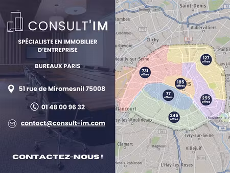 location locaux professionnels 1999 m² à paris 19ème (75019)  65 801 €