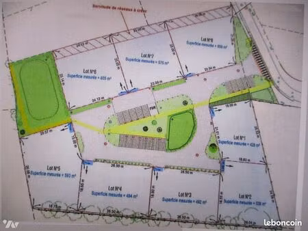 terrain 528 m² desvres