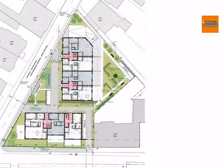 bouwgrond met vergunning voor 18 appartementen of 6hob