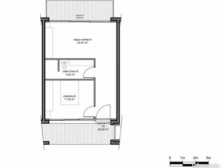 appartement 2 pièces 40 m²