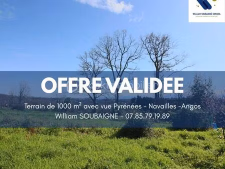 terrain de 1 050 m² à serres-castet