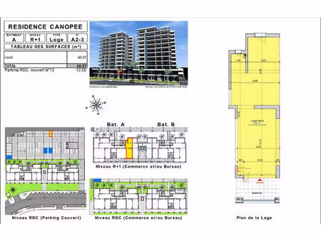 local commercial étang z'abricot 60.97