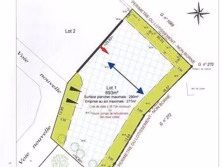 vente terrain à saint-quay-portrieux (22410) : à vendre / 693m² saint-quay-portrieux