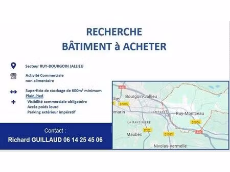 vente local commercial 1 pièces 600m2 badinières 38300 - - surface privée
