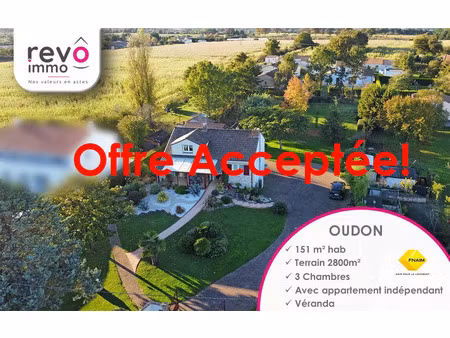 vente maison 7 pièces 151 m² oudon (44521)