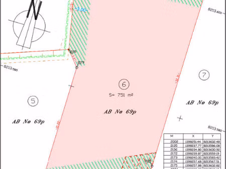 a vendre terrain viabilisé saint samson lot 6 - 751m²
