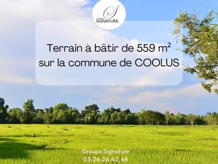 terrain 559 m² coolus