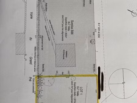 terrain constructible de 307m2 à oncy-sur-ecole 91490