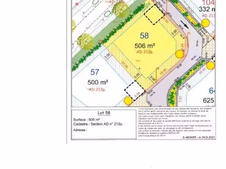 vente terrain 506 m² à sarceaux (61200)  35 360 €
