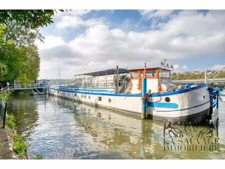 péniche de 190m2 avec pont supérieur 135 m² aménagés - boulogne billancourt