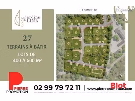 terrain 456 m² la dominelais