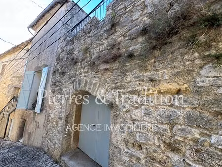 vachères  maison de village avec garage  remises  terrasse  jardin et vue