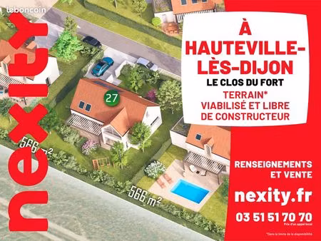 terrain à hauteville-lès-dijon  de 566 m2