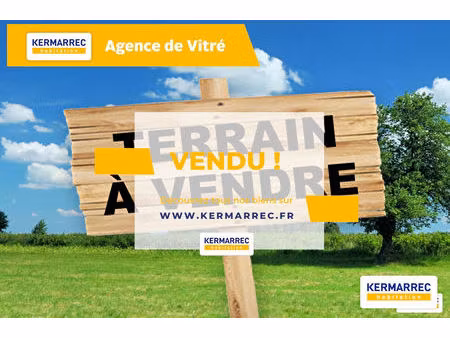 a vendre -terrain constructible à chateaubourg - 616 m² - 162 000 € hai
