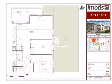 vente appartement 3 pièces 64.6 m² à sallanches (74700)  302 000 €