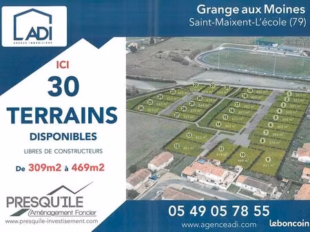 terrain 365 m² saint maixent l ecole