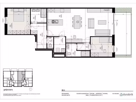 ruim ben-appartement met 2 slaapkamers